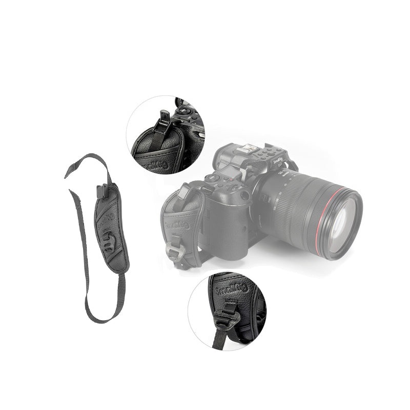 SmallRig Black Mamba Hand Strap with Adjustable 10mm Width, Soft Foam, Sweat Absorption for Camera Strap Slots, Cages and Grips | 3848