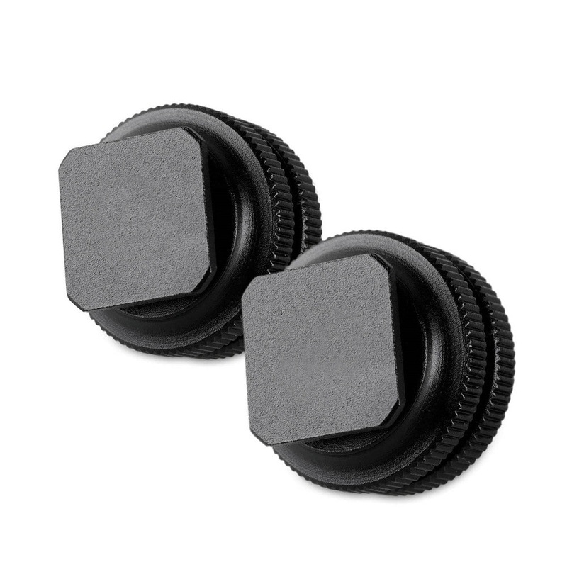 SmallRig Cold Shoe Adapter 2pcs with 1/4 Top Thread and 3/8 Bottom Thread Compatible for Camera Threaded Accessory to Hot Shoe Attachement 1631