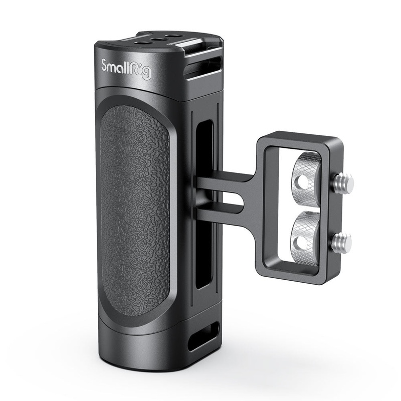 SmallRig Compact Mini Side Handle with Dual 1/4-20 Thumbscrew Mount and Mounting Threads, 3.5kg Load Capacity, Strap Slot and Vertical Adjustment for Camera Cage 2916