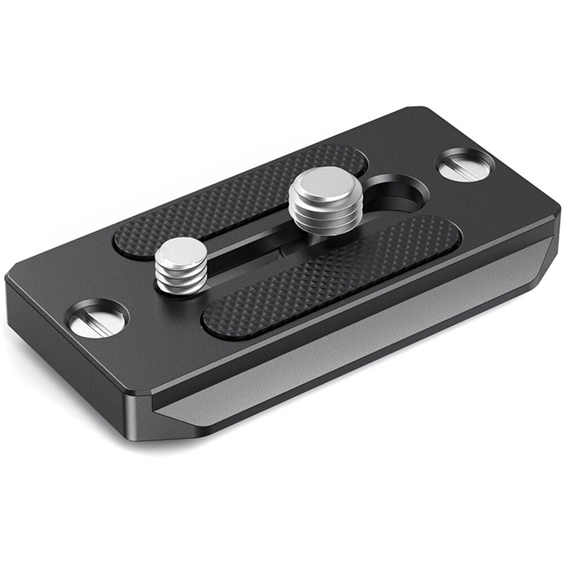 SmallRig Compact QR Quick Release Arca-Type Plate with 1/4-20 & 3/8-16 Camera Screws, Nonslip & Anti-Twist Rubber Pads with Aluminum Construction for DSLR and Mirrorless Cameras 2146B