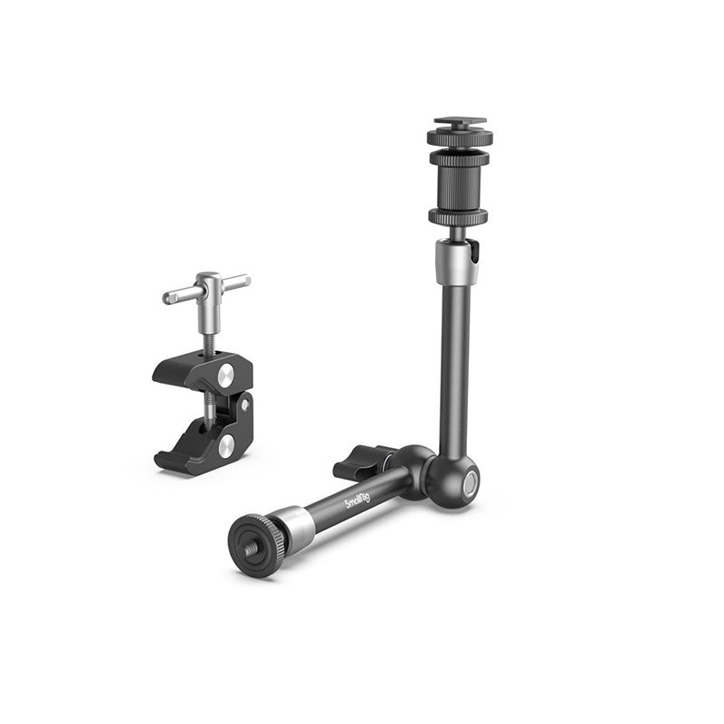 SmallRig Crab-Shaped Clamp and Aluminum Alloy 11 Magic Arm with Cold Shoe with 360 Degree Adjustable Ball Heads and Cold Shoe with 1.5Kg Max Load Capacity for Photography and Studio Equipment | 3726