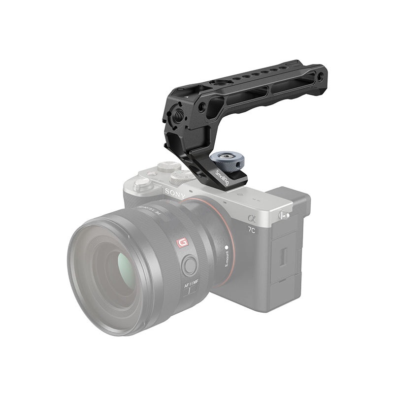 SmallRig Top Handle with Shoe Mount (Lite) with 5kg Load Capacity, Shoe Adapter & Thumbscrew, Multiple 1/4-20 and 3/8-16 Threads and Allen Wrench for Videography | 3764