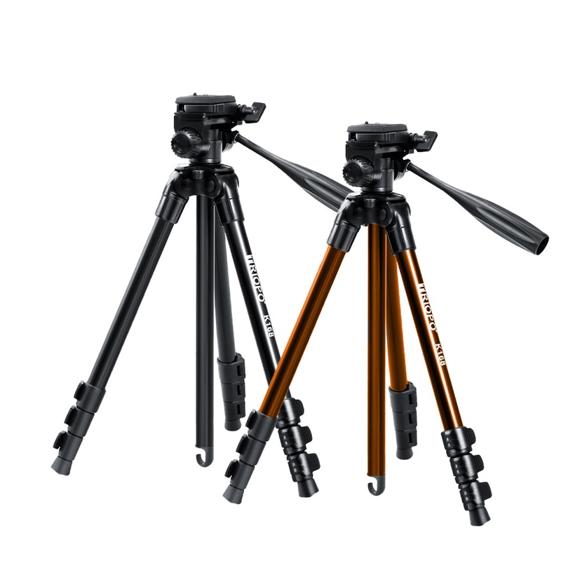 Triopo K168 4-Section Camera Tripod with 55 Max Height, 8Kg Max Payload and QR Quick Release Plate Mount for Professional Photography and Videography (Black)