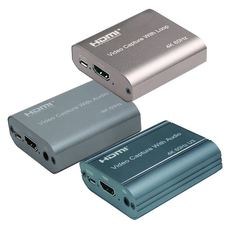 ArgoX HDMI to USB3.0 Video Capture with Loop, 4K 60Hz, USB3.0 to Micro USB Cable, 3.5mm Stereo Output, Support 18Gbps and TMDS Clock, Deep Color, AWG26 HDMI Supported, Support Uncompressed YUY2, VLC/ OBS/Amcap | HDVC12
