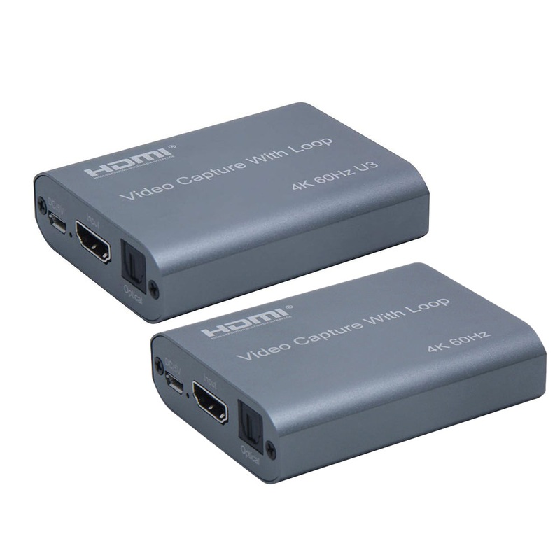 [CLEARANCE] ArgoX 4K 60Hz HDMI Optical U3 Video Capture with Loop, Supports 6Gbps Data Rate and TMDS Clock, USB Video1.5, USB Audio 1.0, USB 2.0, USB3.0 to Micro USB Cable and HDMI Loop Out | HDVC8