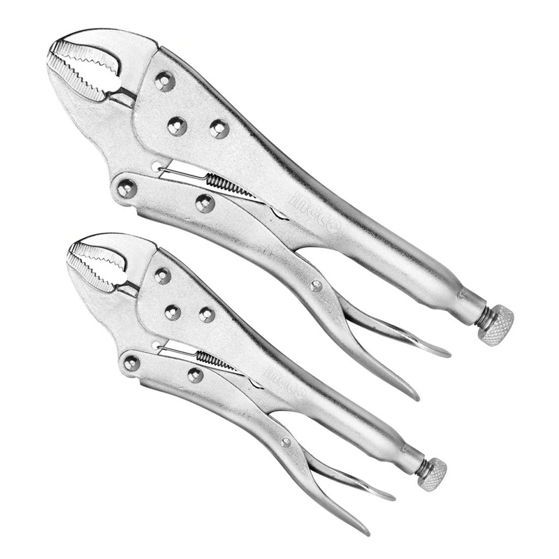 [CLEARANCE] INGCO 10 Curved Jaw Locking Plier Vise Grip Carbon Steel | HCJLW0210
