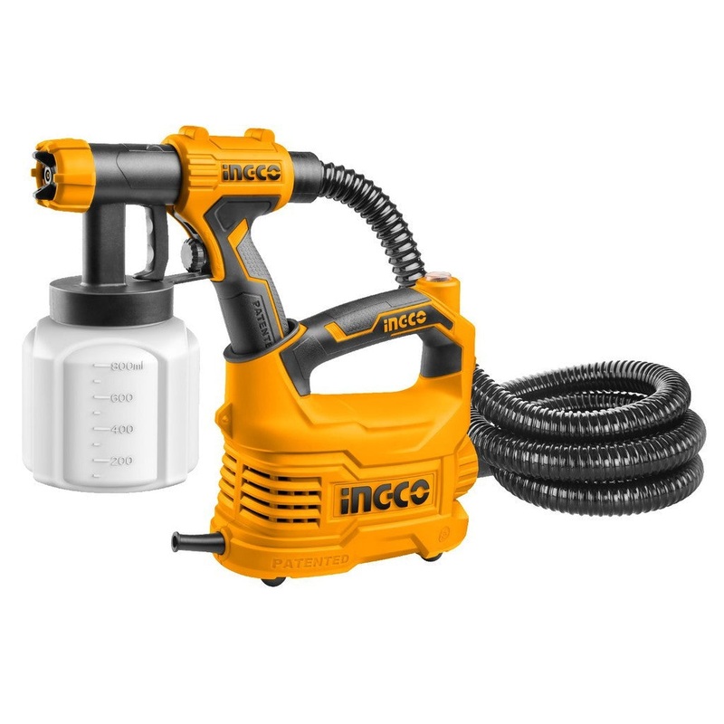 [CLEARANCE] INGCO 550W 800ml HVLP Electric Spray Paint Gun with Viscosity Measuring Cup, Nozzle Cleaning Needle, and Shoulder Strap | SPG5008