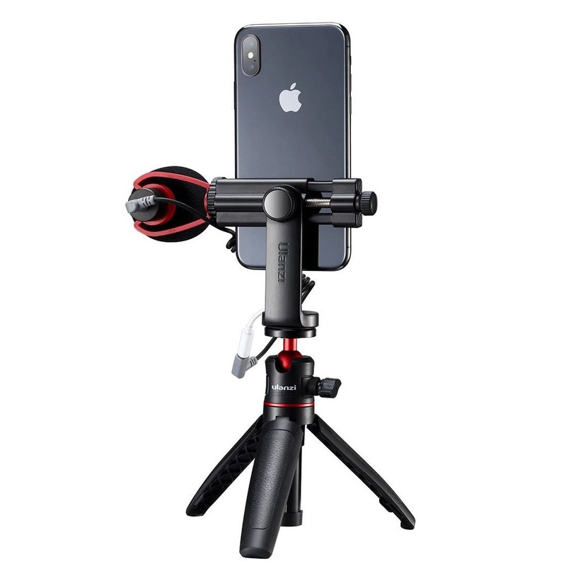 Ulanzi ST-17 360 Rotation Phone Holder Clamp Clip with Cold Shoe Mount for Microphone Light Tripod Mount | 2120