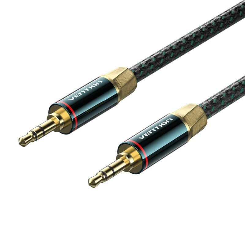 Vention (8 Meters) TRS 3.5mm Male to Male Audio Extension Cable Cotton Braided Green Copper Type Gold-Plated Hi-Fi Video Stereo Music for Smartphones, Car, Speaker, Headset | BAYGK