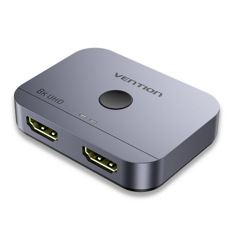 Vention Bi-Directional 8K 60Hz HDMI USB-C Switcher Splitter 2 in 1 out / 1 in 2 out with One Button Switching, Support 3D, Dynamic HDR, Up to 120Hz Refresh Rate, and 48Gbps Data High Speed for TV, Monitor, Projector | AKPH0