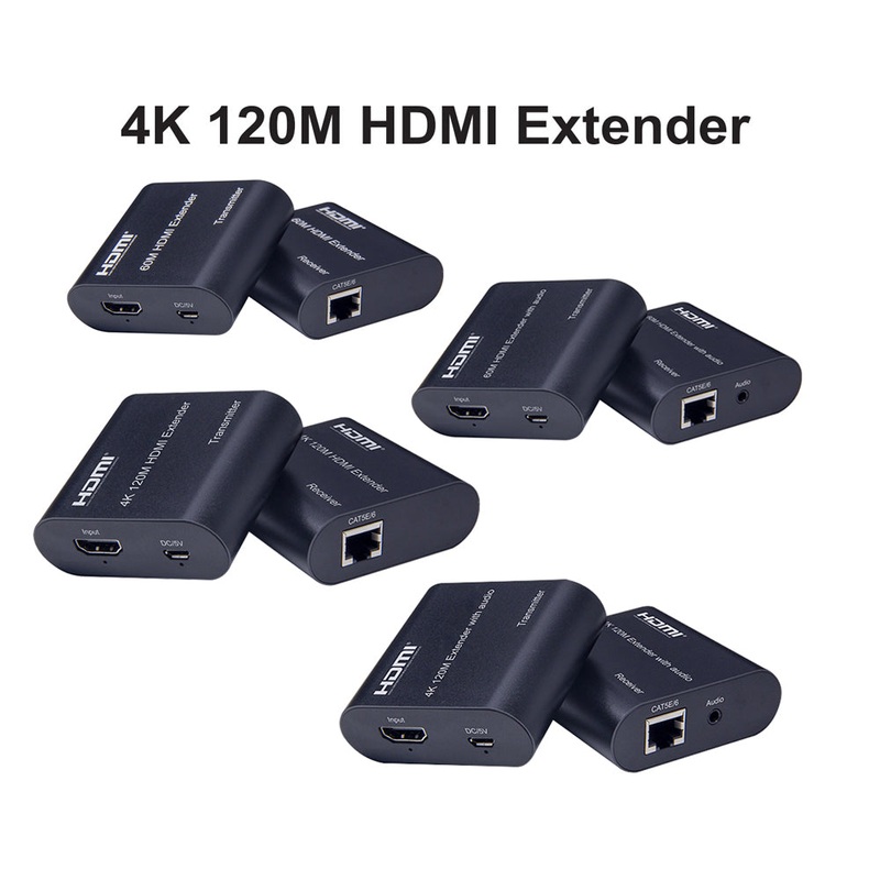 ArgoX 1080p/4K HDMI Extender Audio Transmitter Receiver with 60m / 120m Range, 4.5Gbps Data Rate, CAT5e/6 Ethernet Network Cable, EDID Switch, TX and RX Support 3.5mm Audio Output | HDES14 HDES15 HDES16 HDES17