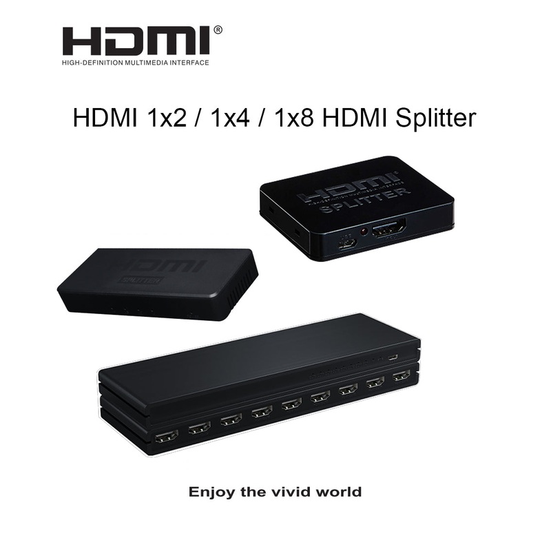 ArgoX 4K 1×2 / 1×4 / 1×8 HDMI Splitter Supports 3D, 3.4Gbps Data Rate and TMDS Clock, AWG26 HDMI Cable, 8/10/12bit Deep Color for DVD Player, TV, Monitor, Projector | HDSP2-P HDSP4-P HDSP8-P