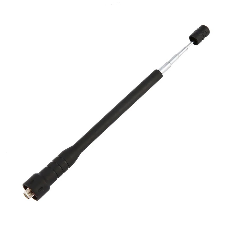 [CLEARANCE] BaoFeng ANT1348 SMA-Female Gain Telescopic Extendable Radio Antenna UHF 430MHz with 41cm Maximum Length, 10W Power for Walkie Talkie Two Way Radio