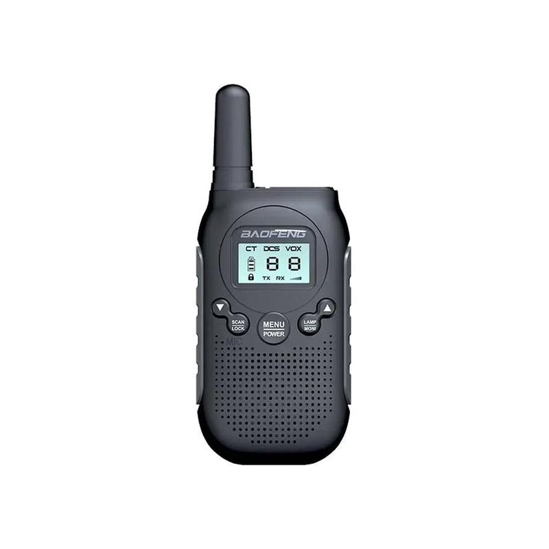 [CLEARANCE] BaoFeng BF-T6 (Set of 2) Walkie-Talkie UHF Transceiver 2W Two-Way Radio with 16 Store Channels, 400-480MHz Frequency Range, 5km Max. Talking Range, Clear Voice Output, 1500mAh Battery Capacity