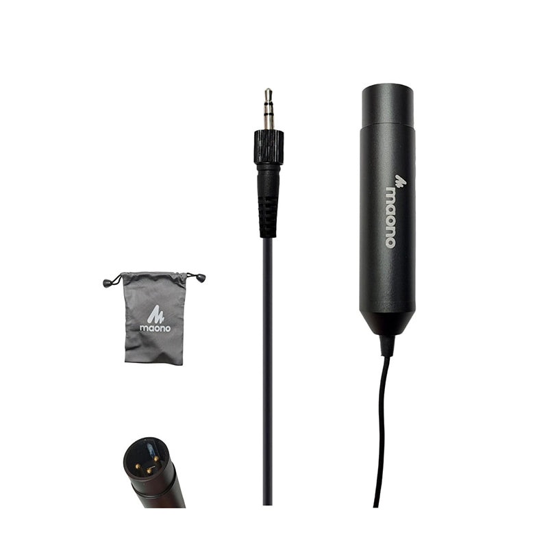 [CLEARANCE] Maono AU-ADX35 Audio Microphone Adapter with 3.5mm TRS AUX Plug and 3-Pin XLR Socket