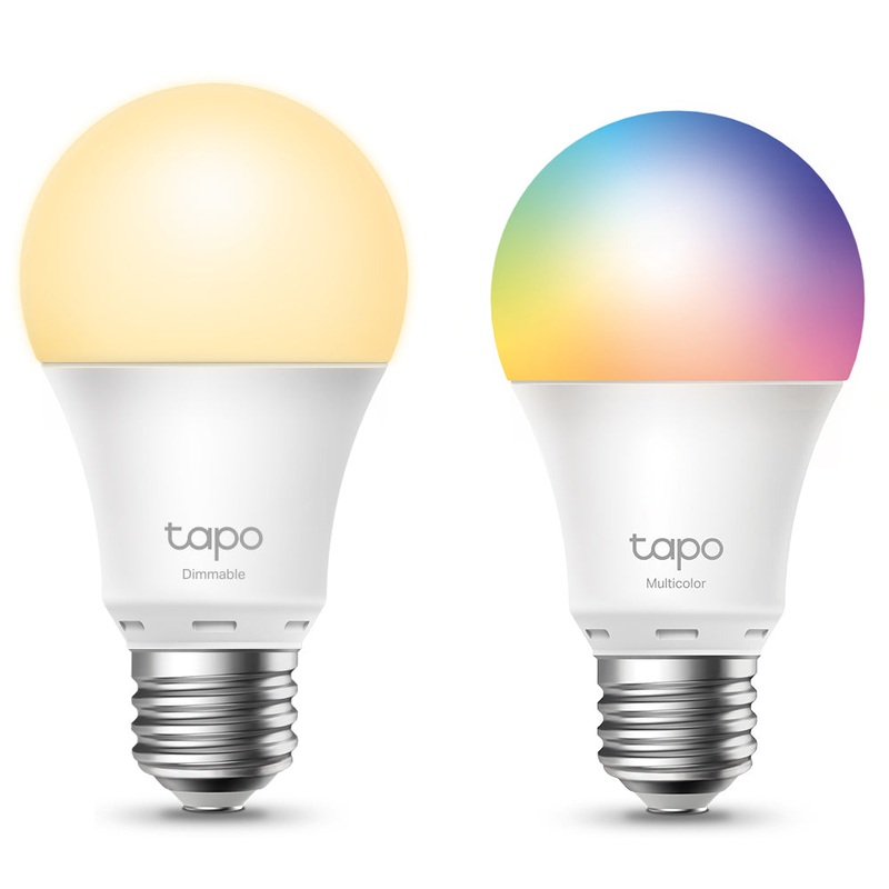 TP-Link Tapo L535E / L520E / L530E / L510E Smart WIFI LED Light Bulb, Dimmable / Multicolored, Voice Control, Remote Control, Away Mode, E27 Socket, Energy Saving, Schedule & Timer, No Hub Required