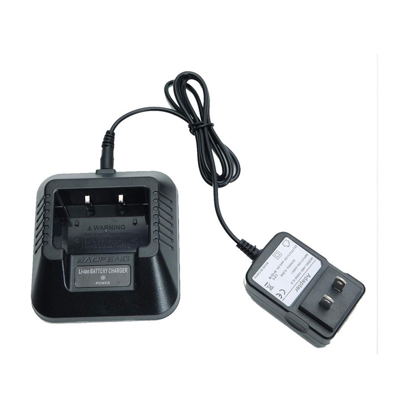 BaoFeng Radio Lithium Battery Charger for Walkie-Talkie UV5R, UV5RA, UV5RB, UV5RC, UV5RD, UV5RE, UV5R+Plus, UV5RA +Plus, RD-5R with DC8V Output Voltage and 400mAh Output Current