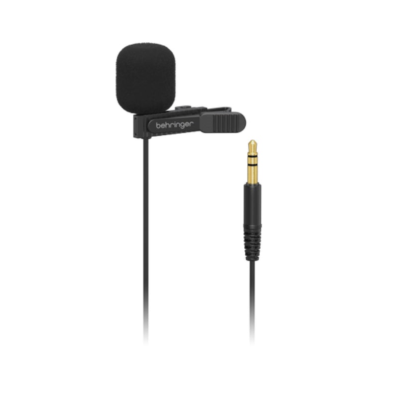 Behringer BC LAV GO Professional-Grade Condenser Lavalier Microphone for Mobile Devices with 3.5mm TRS Cable & 3.5mm TRRS Adapter, 1.2m Cable, Unidirectional, 50Hz-20kHz Frequency Response, Shirt clip, Windscreen & Carry Pouch Included