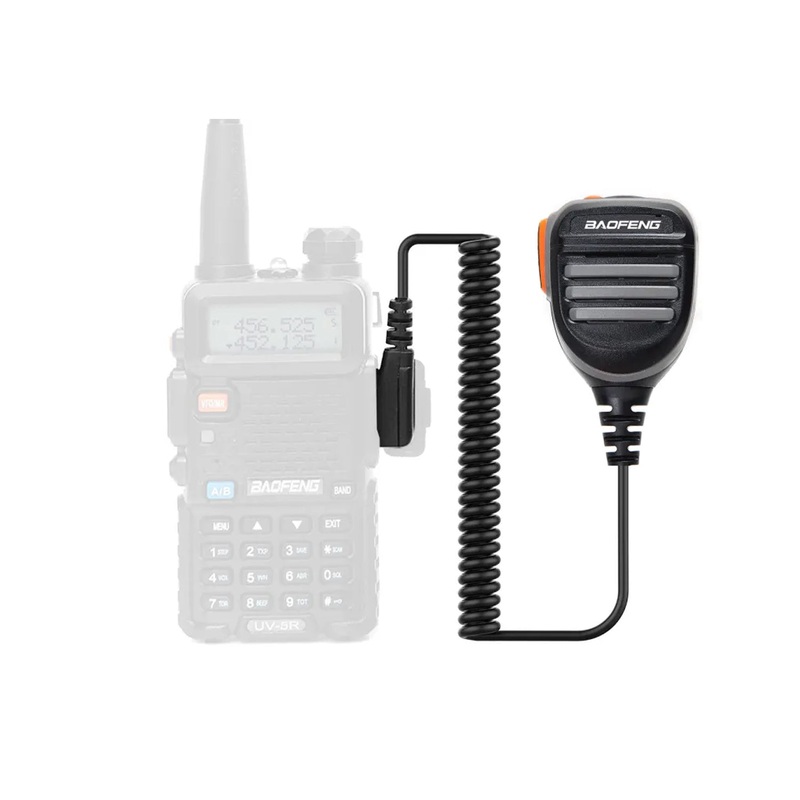 [CLEARANCE] BaoFeng 2 Pin Walkie-Talkie Rainproof Push-To-Talk Speaker Microphone for UV-5R, UV5RA, F8, UV-82, DM-5R Plus, BF-888, BF-888s, Retevis, Kenwood Radio with Anti-Noise Mic