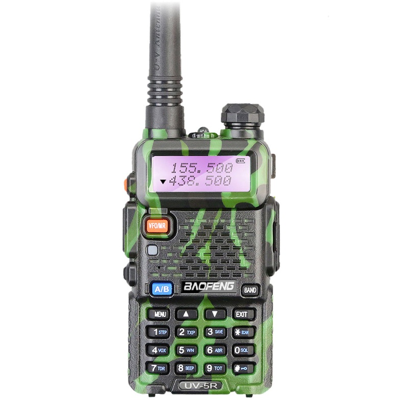 [CLEARANCE] BaoFeng UV-5R (Single) Walkie-Talkie Dual-Band VHF/UHF Transceiver 5W PC Programmable Two-Way Radio with 128 Store Channels, 136-174/400-520MHz Frequency Range, 5km Max. Talking Range, Clear Voice Output (Green)