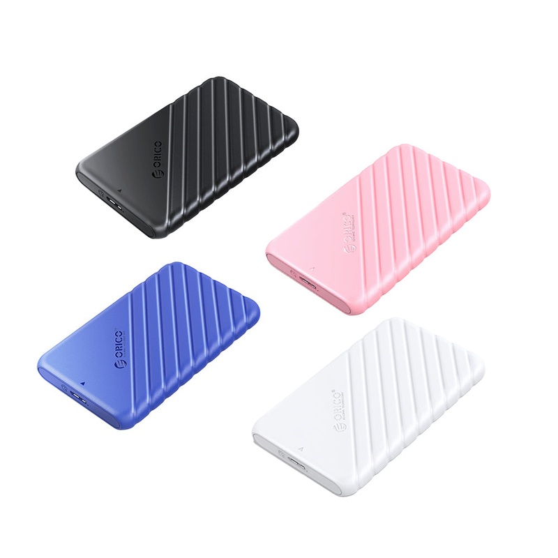 [CLEARANCE] ORICIO 2.5 inch SATA to USB 3.0 Micro-B SSD Enclosure for Idle HDD Tool-Free with 5Gbps Fast Data Transfer Rate, 6TB Max. Disk Capacity, 0.3m Micro-B to USB-A Cable Hard Drive Enclosure (White) | 25PW1-U3