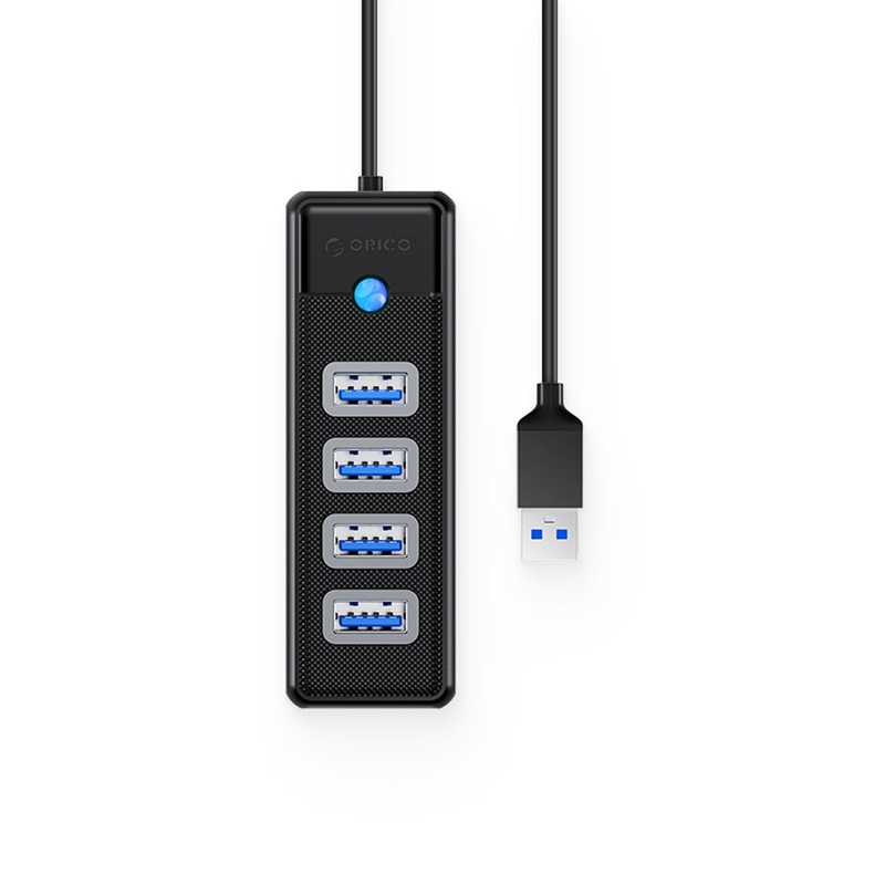 [CLEARANCE] ORICO (1.5m) 4-in-1 USB 3.0 Type A Hub with 5Gbps Fast Data Transfer Rate, 4 x USB-A 3.0 Output for Windows, macOS, Linux (Blue) | PW4U-U3