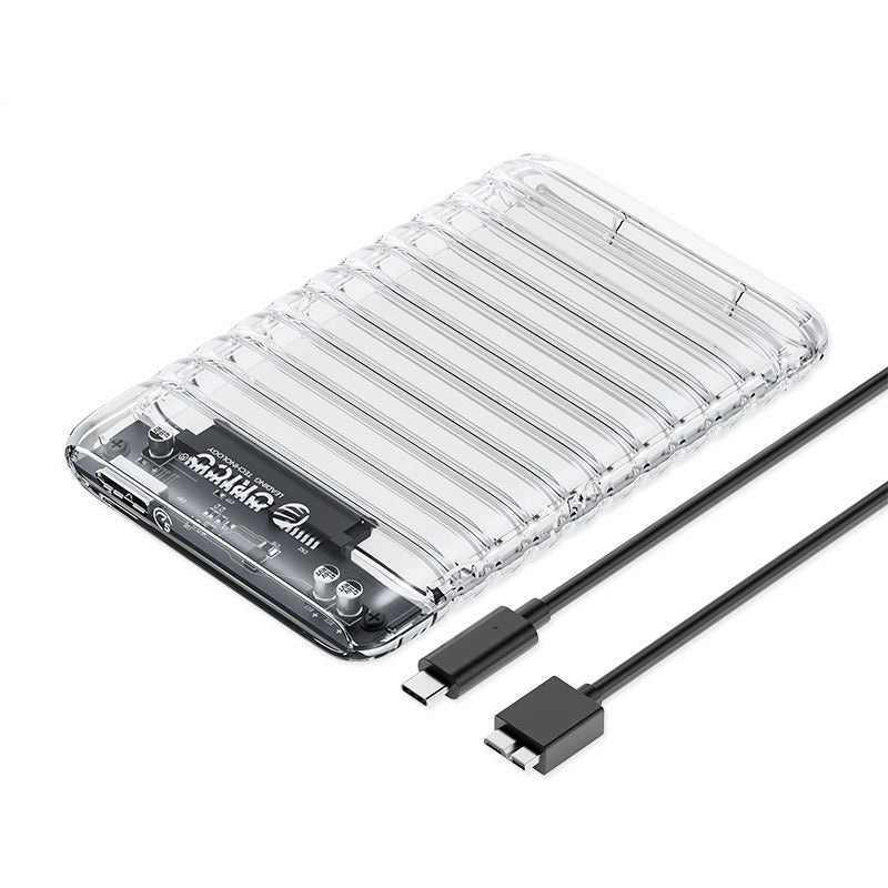 [CLEARANCE] ORICO 2.5 inch SATA 3.0 to USB 3.0 Micro-B Clear SSD Hard Drive Enclosure Tool-Free with 5Gbps Fast Data Transfer Rate, 0.5m Micro-B to USB-A Cable, 6TB Max. Disk Capacity for PC, Laptop, Windows, Mac, Linux, Router, TV, PS4 | 2139U3-V1