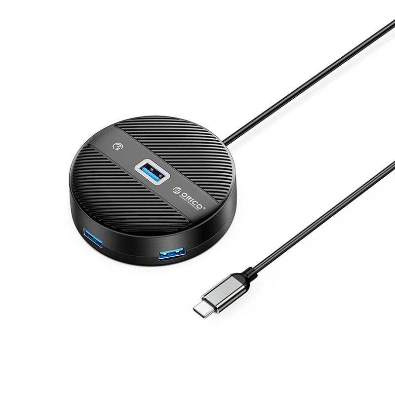 [CLEARANCE] ORICO 4-IN-1 USB HUB 5GBPS (0.3M,1.8M) Type-C Cable with 4-Port USB 3.0 | Windows, Linux & macOS Support | for PCs, Computer Desktops & Laptops | USB Hubs & Docking Stations | YS2-C3