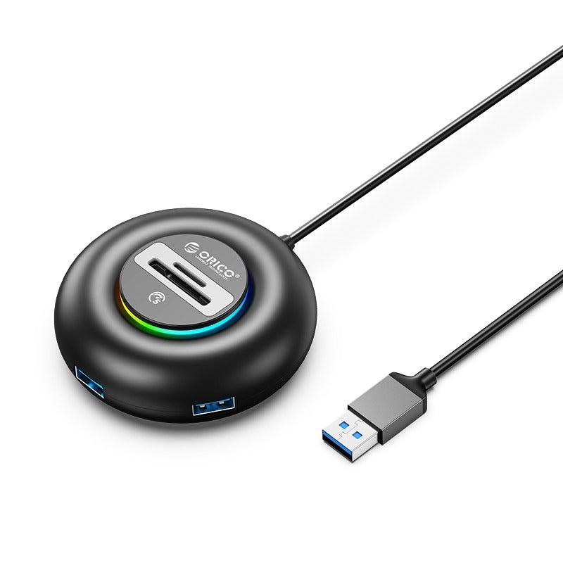 [CLEARANCE] ORICO 4-IN-1 USB HUB 5GBPS RGB (0.3M,1.8M) USB-A Cable with SD/TF Card Reader & 3-Port USB 3.0 | Windows, Linux & macOS Support | for PCs, Computer Desktops & Laptops | USB Hubs & Docking Stations | YXR5-U3
