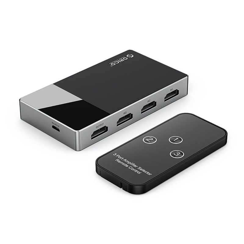 [CLEARANCE] ORICO (5-in-1) 4K 60Hz Ultra HD HDMI Matrix Video Compatible Switch Splitter w/ Micro USB Power Supply Output Port, IR Remote Control for PC, TV, Monitor, Projector, Gaming Console, DVD Player, PS4, Xbox | HD-5H
