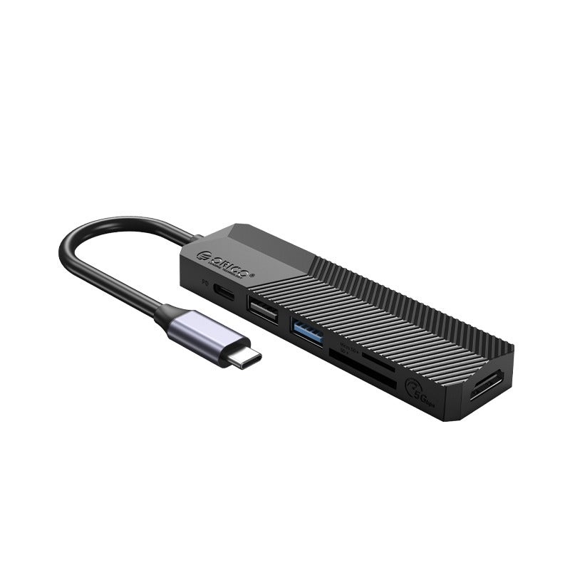 [CLEARANCE] ORICO 6-in-1 USB 3.0 Multifunctional Docking Station with 5Gbps Type C Input, 4K 30Hz UHD, PD 55W, 5Gbps USB-A 3.0, USB-A 2.0, SD & TF Card Slot for Windows 8/10, macOS, Linux | MDK-6P