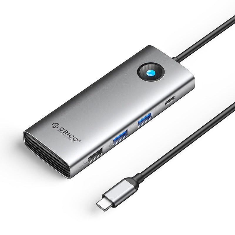 [CLEARANCE] ORICO 8-in-1 USB 3.0 Multifunctional Docking Station with 5Gbps Type C Input, 4K 60Hz UHD, Support Apple M1/M2, PD 100W, 5Gbps USB-A 3.0, 1000Mbps Ethernet, SD & TF Card Slot for Windows 8/10, macOS, Linux | PW11-8P