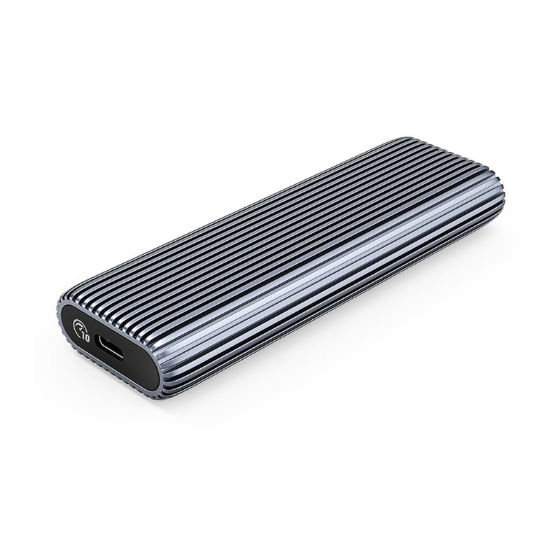 [CLEARANCE] ORICO AM2C3-G2 NVMe to USB 3.2 Gen2 Type C M.2 NVMe SSD Enclosure Tool-Free with 10Gbps Fast Data Transfer Rate, 2-in-1 USB-C to C/A Cable PD 60W, 4TB Max. Disk Capacity for Windows, macOS, Linux, Android Hard Drive Enclosure