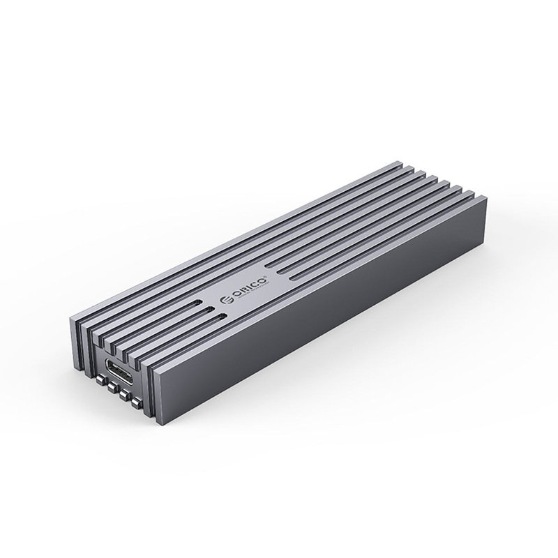 [CLEARANCE] ORICO FV35C3-G2 NVMe/NGFF to USB 3.2 Gen2 Dual Protocol M.2 SATA SSD Enclosure with Built-in Aluminum Alloy Heatsink, 2-in-1 USB-C to C/A Cable, 10Gbps Fast Data Transmission Rate, 4TB Supported Capacity for Windows, macOS, Linux