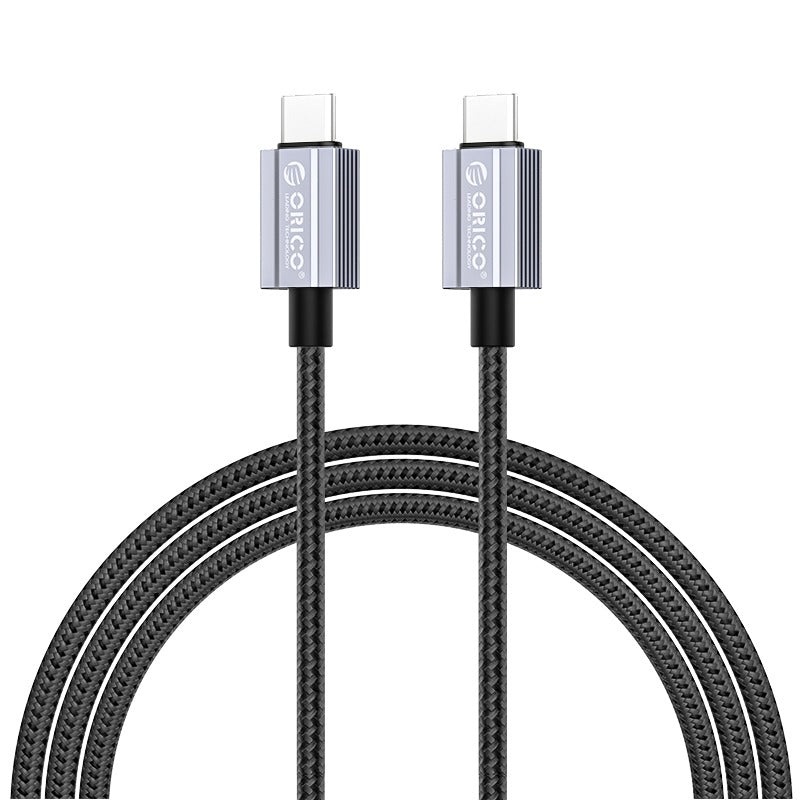 [CLEARANCE] ORICO GQA100 (1m /1.5m / 2m) USB Type C to USB Type C Fast Charging Data Cable 20V/5A PD 100W, 480Mbps Transmission Rate, Nylon-Braided Aluminum Alloy for Smartphones, MacBook, Tablet, PC