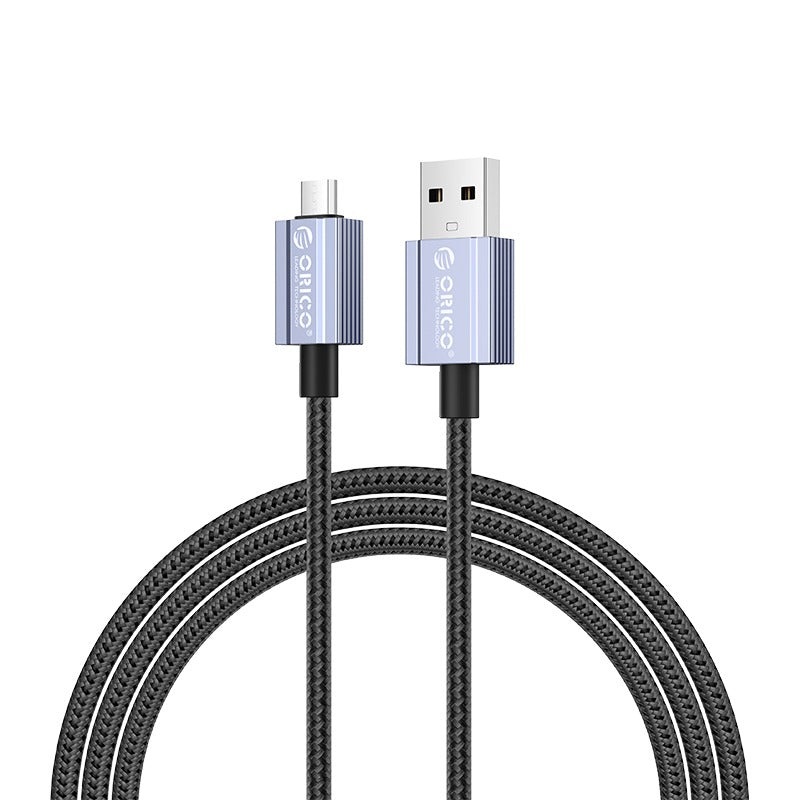 [CLEARANCE] ORICO GQAM (1m) USB-A 2.0 to microUSB Fast Charging Data Cable 5V/2.1A 10.5W, 480Mbps Transmission Rate, Nylon-Braided Aluminum Alloy for microUSB Port Devices, Smartphones, Android, Tablet