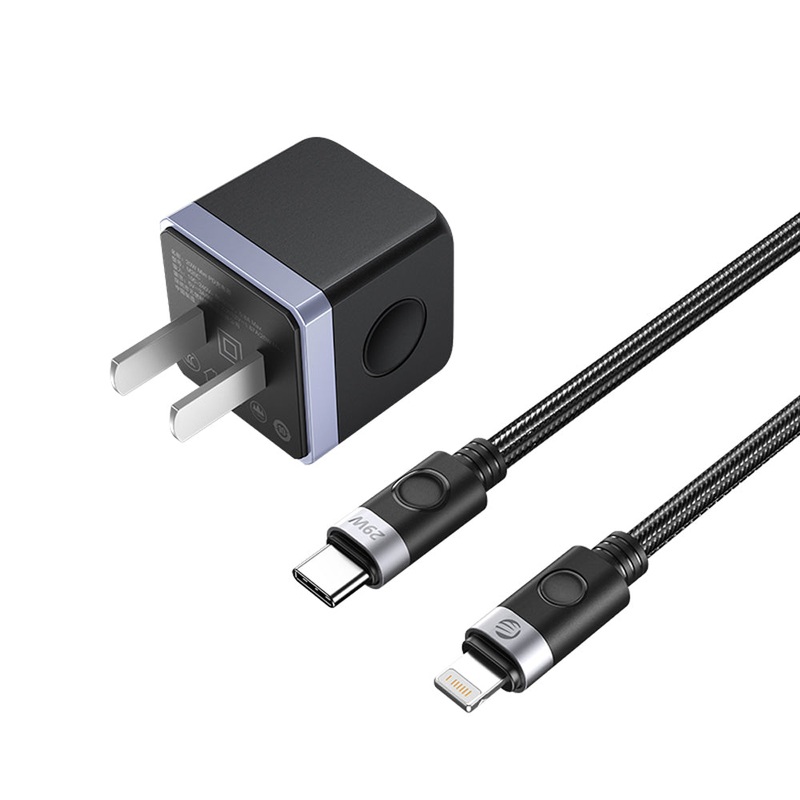 [CLEARANCE] ORICO PD 20W Type C to Lightning Fast Charger Kit with Mini Quick Charge Wall Power Adapter, (1m) USB-C to Lightning Fast Charging Cable, Nylon-Coated, 480Mbps Data Cable Transfer Rate for Apple Devices, Smartphones, Tablet, macOS
