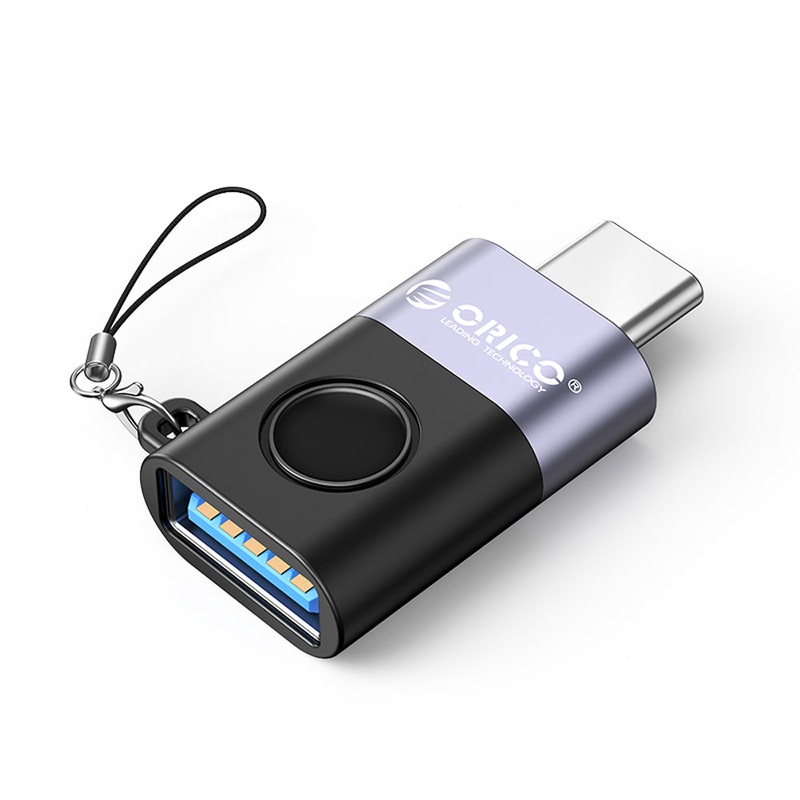 [CLEARANCE] ORICO WCA-BK-BP USB-C to USB-A Charging & OTG Adapter with 480Mbps Fast Data Transfer Rate, PD 22.5W 4.5A Fast Charging, OTG Flash Drive Function Supported, Anti-lost Lanyard for Smartphone, Tablet, Gaming Console, Computer, Laptop