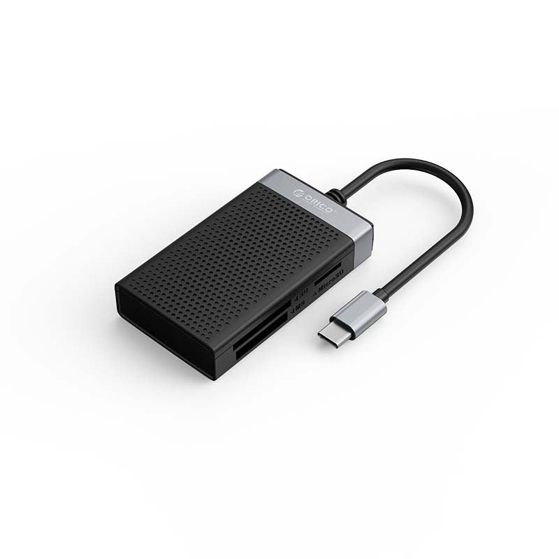 ORICO CL4D-C3 4-in-1 USB 3.0 SD/TF/CF/MS Memory Card Reader with Type C Input,  5Gbps Transmission Rate, SD/microSD/Compact Flash/Memory Stick Card Output Slot for Windows 8/10, macOS, Linux