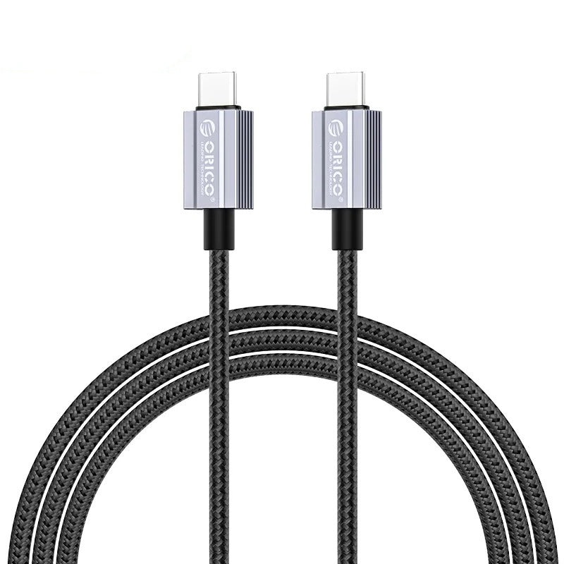 ORICO GQA60 (1m) USB Type C to USB Type C Fast Charging Data Cable Type C 20V/3A PD 60W, 480Mbps Transmission Rate, Type C Nylon-Braided Aluminum Alloy for Smartphones, MacBook, Tablet, PC