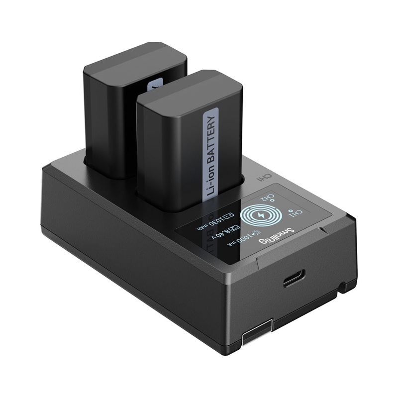 SmallRig NP-FW50 Rechargeable Replacement Battery (2-Pack) 7.4V 1030mAh with 5V USB Type C Dual Battery Charger Kit for Sony ZV-E10, Alpha a5100, a6000, a6300, a6400, a6500, Alpha a7, a7 II, a7R, a7R II, a7S, a7S II, DSC-RX10 III | 3818