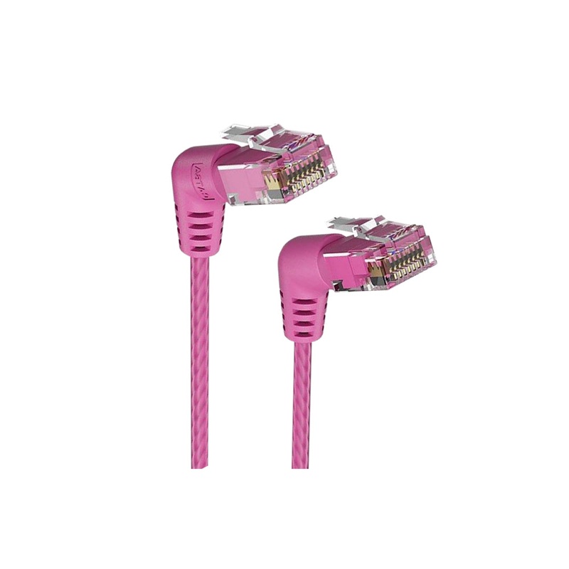 Vention 0.5m / 1m / 1.5m / 2m / 3m / 5m Cat6A UTP Patch Angled Ethernet LAN Cable 10Gbps High-Speed Network Data, 500MHz Bandwidth, Bend-Proof Rotating Connector, Gold-Plated Contacts for Home & Work Internet Connection, PC, Switch (White) | J
