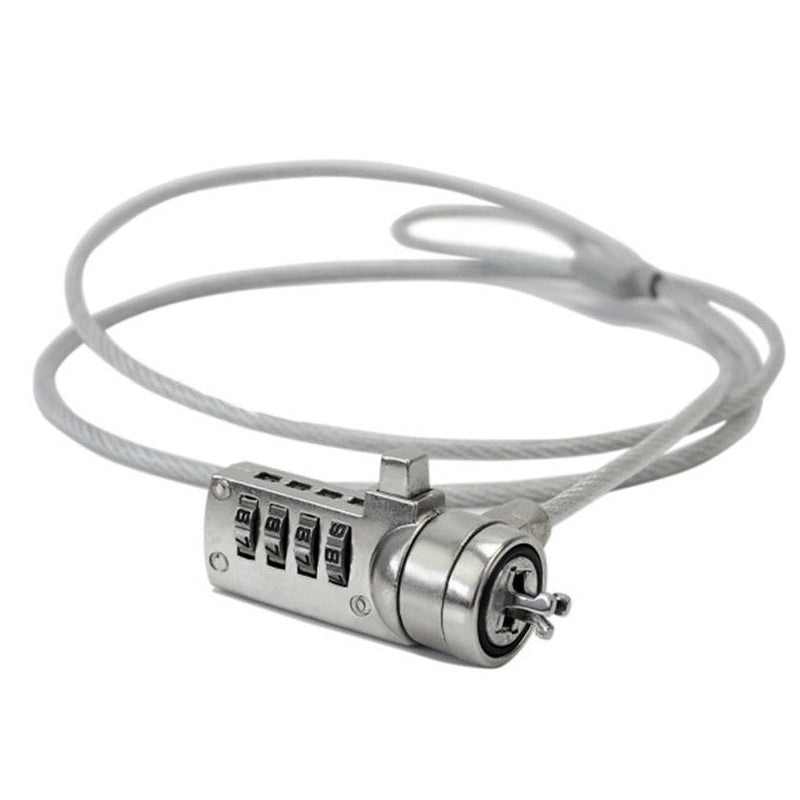 ArgoX 4 PIN Numeric Combination Type Security Laptop Lock Cable with Braided Steel Wire for PC, Desktop Computer, Monitor, CPU, etc. | SP-CL001