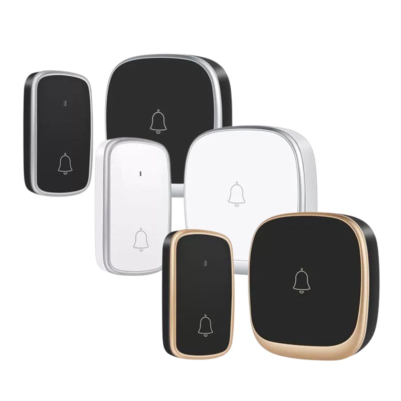 [CLEARANCE] DAYTECH DB25 Self-Powered Smart Wireless Doorbell Plug and Play AC 110V-220V Water-Resistant 260m Long Range Door Bell Buzzer with Adjustable Volume, 38 Chimes and Tunes for Home Office Indoor and Outdoor Installation (GOLD)