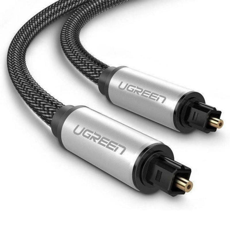 [CLEARANCE] UGREEN 3-Meter Toslink Digital Audio Cable with Cotton Braided Sleeves, and 7.1 Surround Sound Support for TV, Home Theater, Amplifier, Receiver | 10541