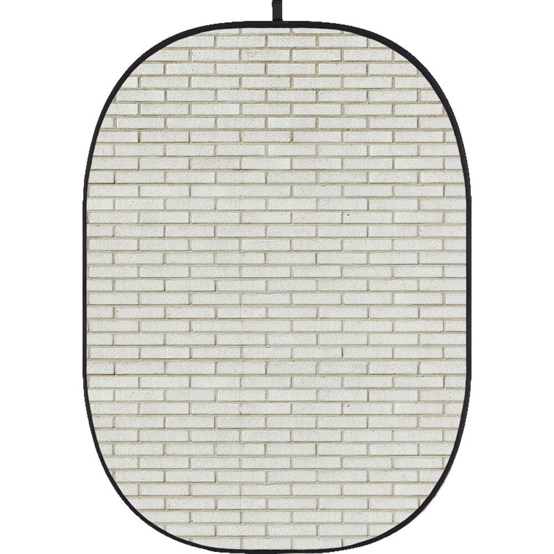 Godox Collapsible Backdrop 1.5 x 2m Brick Wall Background Easy Set Up with Wrinkle-Free Self-Supporting Collapsible Frame, and Non-Reflective Material for Photography, Live Stream, Vlogging, Video, Picture