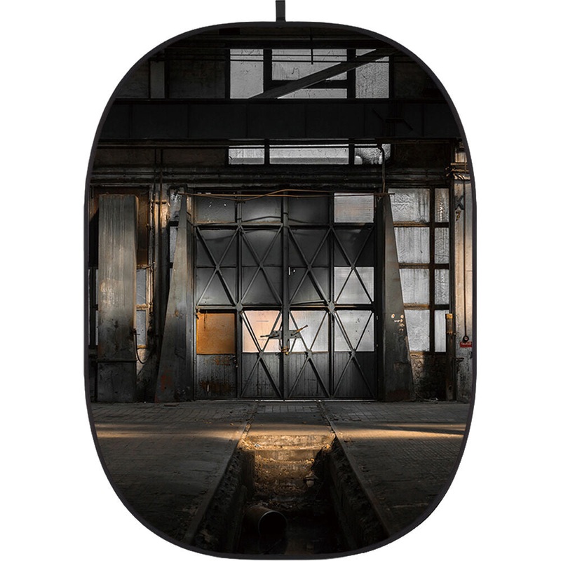 Godox Collapsible Backdrop 1.5 x 2m City Abandoned Sites Background Easy Set Up with Wrinkle-Free Self-Supporting Collapsible Frame, and Non-Reflective Material for Photography, Live Stream, Vlogging, Video, Picture