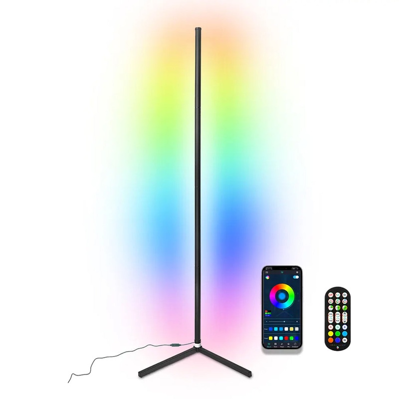 Luxceo F0102 RGB LED Corner Light Tube Stand Lamp with Remote and App Control – Photo & Video Studio Lighting