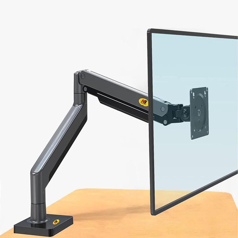 North Bayou G45 Full Swivel Desktop 22-40 Monitor Arm Stand w/ Gas Spring, C-Clamp & Grommet Mount