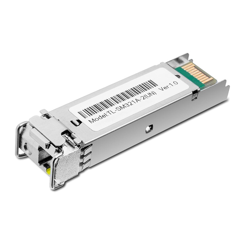 TP-Link TL-SM321A-2 1000Base-BX WDM Bi-Directional SFP Module Hot Swappable Single-Mode Fiber Optic Transceiver with Up to 2 km Transmission Range TP LINK TPLINK